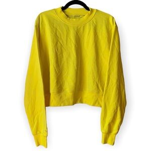 ASOS NWOT Cropped Yellow Crewneck Sweatshirt Plus Size 14